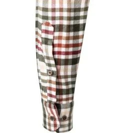 Haupt Hemd 715111149075/30607 Modern Fit, Flanell, Oliv-barolo kariert, Olivgrün-creme -hemdenverkauf 382184 norm3