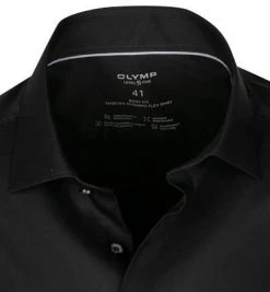 OLYMP Level Five Body Fit 2066/84/68 Hemd, Mikrofaser Stretch feuchtigkeitsregulierend, Schwarz -hemdenverkauf 382343 norm2