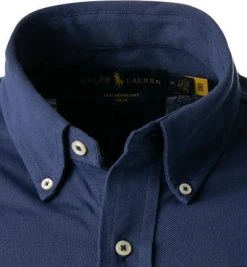 Polo Ralph Lauren Hemd 710654408/074 Baumwoll-Piqué, Dunkelblau -hemdenverkauf 382358 norm2