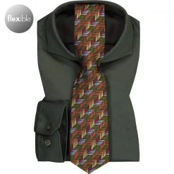 Desoto/MISS. Kombi 10008-30/061+CR8ASEU8044/0003 Hemd mit Krawatte, Dunkelolive