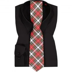 HUGO/Ascot Kombi 50425897/001+01190005/4 Hemd mit Krawatte, Schwarz