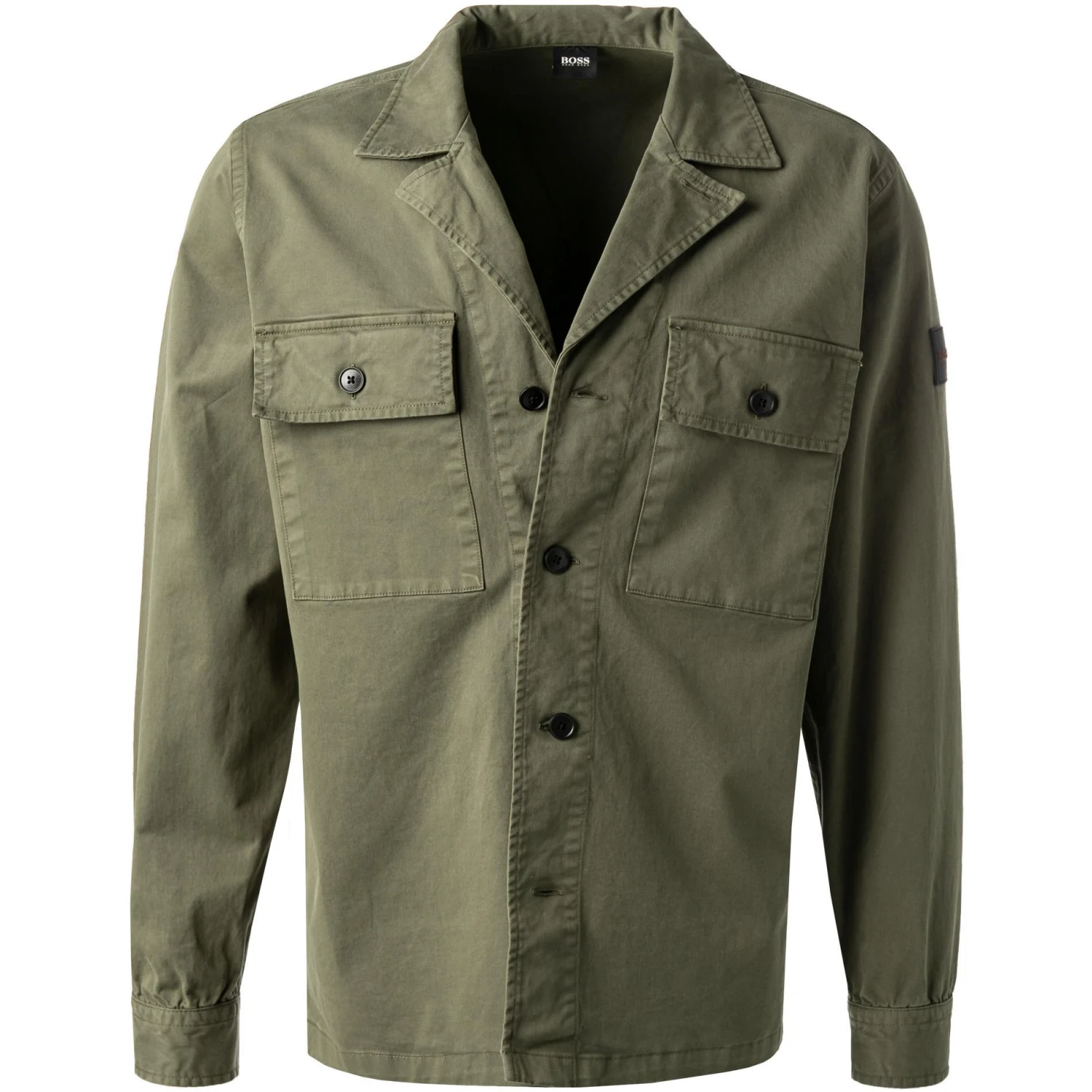 BOSS Overshirt Leasy 50462757/360 Baumwolle, Olivegrün, Olive 1 BOSS Overshirt Leasy 50462757/360 Baumwolle, Olivegrün, Olive