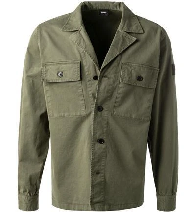 BOSS Overshirt Leasy 50462757/360 Baumwolle, Olivegrün, Olive 2 BOSS Overshirt Leasy 50462757/360 Baumwolle, Olivegrün, Olive – Bild 2