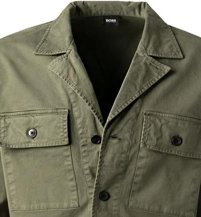 BOSS Overshirt Leasy 50462757/360 Baumwolle, Olivegrün, Olive 3 BOSS Overshirt Leasy 50462757/360 Baumwolle, Olivegrün, Olive – Bild 3