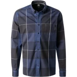 BOGNER Hemd Timt-2 5875/7201/026 Baumwolle, Nachtblau-schwarz kariert, Nachtblau-schwarz