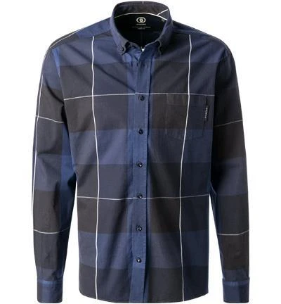 BOGNER Hemd Timt-2 5875/7201/026 Baumwolle, Nachtblau-schwarz kariert, Nachtblau-schwarz 2 BOGNER Hemd Timt-2 5875/7201/026 Baumwolle, Nachtblau-schwarz kariert, Nachtblau-schwarz – Bild 2