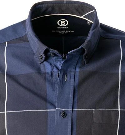 BOGNER Hemd Timt-2 5875/7201/026 Baumwolle, Nachtblau-schwarz kariert, Nachtblau-schwarz 3 BOGNER Hemd Timt-2 5875/7201/026 Baumwolle, Nachtblau-schwarz kariert, Nachtblau-schwarz – Bild 3