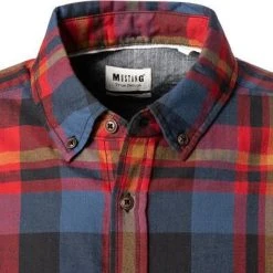 MUSTANG Hemd 1011834/12182 Regular Fit, Baumwolle, Dunkelrot kariert, Dunkelrot -hemdenverkauf 382691 norm2