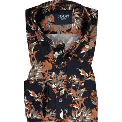 JOOP! Hemd Hanson2-W 30030415/410 Baumwolle, Navy-rot gemustert, Navy-rot