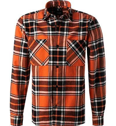 JOOP! Overshirt Haper-W 30030428/844 Baumwolle, Orange-schwarz kariert, Orange-schwarz 2 JOOP! Overshirt Haper-W 30030428/844 Baumwolle, Orange-schwarz kariert, Orange-schwarz – Bild 2