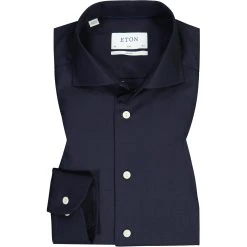 ETON Hemd 1000/02357/78 Slim Fit, Merinowolle, Tintenblau