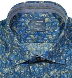 OLYMP Casual Modern Fit 4070/14/15 Hemd, Baumwolle, Blau gemustert, Blau -hemdenverkauf 382852 norm2