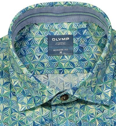 OLYMP Casual Modern Fit 4070/14/45 Hemd, Baumwolle, Grün gemustert, Grün 3 OLYMP Casual Modern Fit 4070/14/45 Hemd, Baumwolle, Grün gemustert, Grün – Bild 3