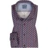 OLYMP Casual Modern Fit 4008/14/35 Hemd, Baumwolle, Blau-rot gemustert, Rot