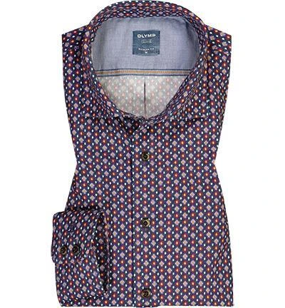OLYMP Casual Modern Fit 4008/14/35 Hemd, Baumwolle, Blau-rot gemustert, Rot 2 OLYMP Casual Modern Fit 4008/14/35 Hemd, Baumwolle, Blau-rot gemustert, Rot – Bild 2