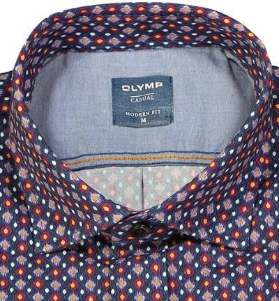 OLYMP Casual Modern Fit 4008/14/35 Hemd, Baumwolle, Blau-rot gemustert, Rot 3 OLYMP Casual Modern Fit 4008/14/35 Hemd, Baumwolle, Blau-rot gemustert, Rot – Bild 3