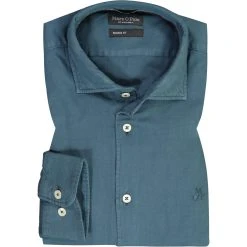 Marc O'Polo Hemd 220 7242 42198/856 Shaped Fit, Bio Baumwolle, Petrol