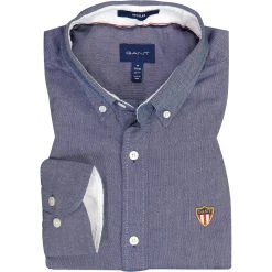 Gant Hemd 3040730/423 Regular Fit, Baumwolle, Blau meliert, Blau