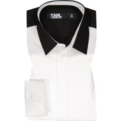 KARL LAGERFELD Hemd 605180/60/521699/10 Modern Fit, Baumwolle, Weiß