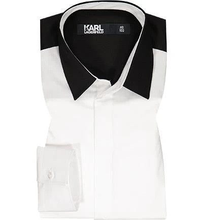 KARL LAGERFELD Hemd 605180/60/521699/10 Modern Fit, Baumwolle, Weiß 2 KARL LAGERFELD Hemd 605180/60/521699/10 Modern Fit, Baumwolle, Weiß – Bild 2