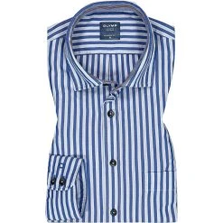 OLYMP Casual Modern Fit 4090/14/15 Hemd, Baumwolle, Blau gestreift, Blau