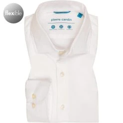 Pierre Cardin Hemd C6 11490.9000/1010 Tailored, Baumwoll-Stretch, Weiß