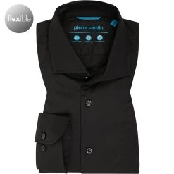 Pierre Cardin Hemd C6 11490.9000/9000 Tailored, Baumwoll-Stretch, Schwarz