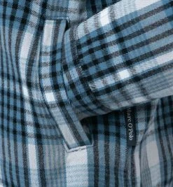 Marc O'Polo Overshirt 220 7326 42058/E85 Bio Baumwolle, Blau kariert, Graublau -hemdenverkauf 383372 norm3