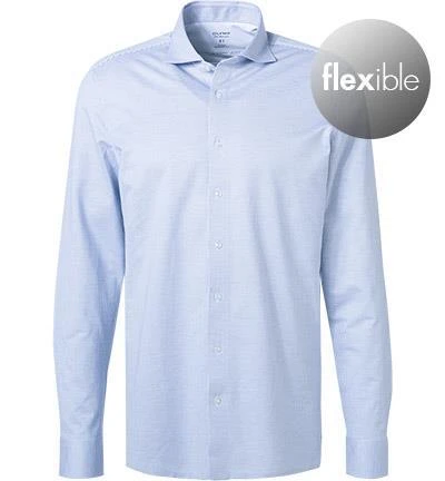 OLYMP Luxor Modern Fit 1210/14/13 Hemd, Jersey geruchshemmend, Rauchblau gemustert, Rauchblau 2 OLYMP Luxor Modern Fit 1210/14/13 Hemd, Jersey geruchshemmend, Rauchblau gemustert, Rauchblau – Bild 2