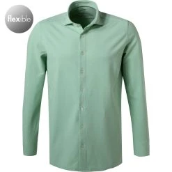 OLYMP Luxor Modern Fit 1210/84/44 Hemd, Jersey geruchshemmend, Limone meliert, Limone