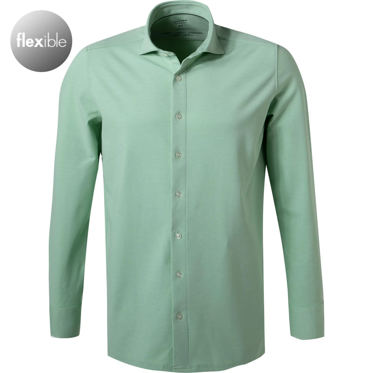 OLYMP Luxor Modern Fit 1210/84/44 Hemd, Jersey geruchshemmend, Limone meliert, Limone 1 OLYMP Luxor Modern Fit 1210/84/44 Hemd, Jersey geruchshemmend, Limone meliert, Limone