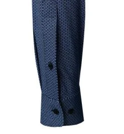OLYMP Luxor Modern Fit 1296/14/18 Hemd, Jersey geruchshemmend, Marineblau gemustert, Marine -hemdenverkauf 383511 norm3