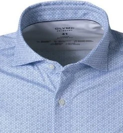 OLYMP Luxor Modern Fit 1296/14/11 Hemd, Jersey geruchshemmend, Bleu gemustert, Bleu -hemdenverkauf 383512 norm2