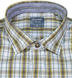 OLYMP Casual Modern Fit 4080/14/47 Hemd, Popeline, Oliv-pastelltürkis, Oliv -hemdenverkauf 383586 norm2