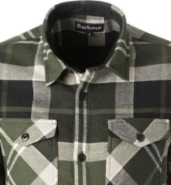 Barbour Overshirt Cannich pine MOS0117TN82 Baumwolle, Dunkelgrün-schwarz kariert -hemdenverkauf 383625 norm2