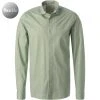 OLYMP Luxor Modern Fit 1296/14/45 Hemd, Jersey geruchshemmend, Grün gemustert, Grün
