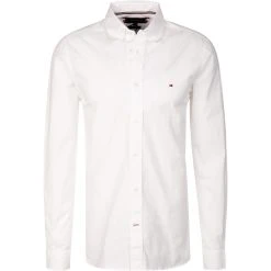 Tommy Hilfiger Hemd MW0MW21584/YCF Regular Fit, Bio Baumwolle, Weiß
