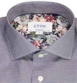 ETON Hemd 1000/03164/79 Contemporary Fit, Baumwolle, Schwarz-weiß kariert, Schwarz-weiß -hemdenverkauf 383967 norm2