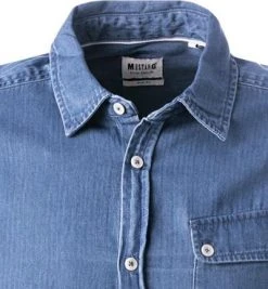 MUSTANG Hemd 1011841/500 Jeanshemd, Slim Fit, Baumwolle, Blau , Blau -hemdenverkauf 384071 norm2