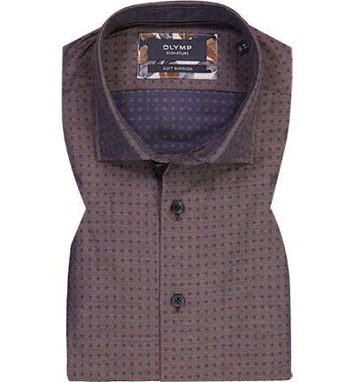 OLYMP Signature Tailored Fit 8557/84/28 Hemd, Baumwolle-Kaschmir, Braun gemustert, Braun 2 OLYMP Signature Tailored Fit 8557/84/28 Hemd, Baumwolle-Kaschmir, Braun gemustert, Braun – Bild 2