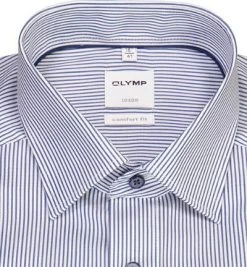 OLYMP Luxor Comfort Fit 1080/14/18 Hemd, Baumwolle, Marine-weiß gestreift, Marine -hemdenverkauf 384076 norm2