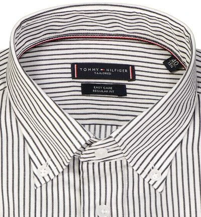 Tommy Hilfiger Hemd MW0MW22511/OGJ Regular Fit, Bio Baumwolle, Weiß-schwarz gestreift, Weiß-schwarz 3 Tommy Hilfiger Hemd MW0MW22511/OGJ Regular Fit, Bio Baumwolle, Weiß-schwarz gestreift, Weiß-schwarz – Bild 3