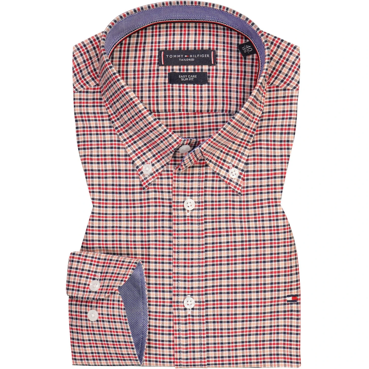 Tommy Hilfiger Hemd MW0MW22513/0KP Slim Fit, Bio Baumwolle, Rot kariert, Rot 1 Tommy Hilfiger Hemd MW0MW22513/0KP Slim Fit, Bio Baumwolle, Rot kariert, Rot