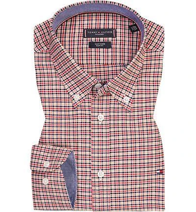 Tommy Hilfiger Hemd MW0MW22513/0KP Slim Fit, Bio Baumwolle, Rot kariert, Rot 2 Tommy Hilfiger Hemd MW0MW22513/0KP Slim Fit, Bio Baumwolle, Rot kariert, Rot – Bild 2