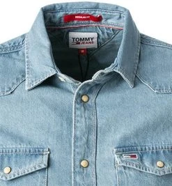 TOMMY JEANS Jeanshemd DM0DM12313/1AC Bio Baumwolle, Hellblau -hemdenverkauf 384133 norm2