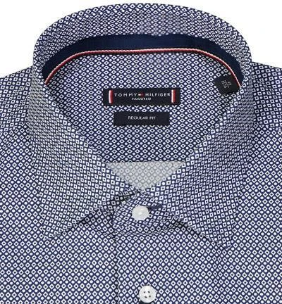 Tommy Hilfiger Hemd MW0MW21757/0GY Regular Fit, Popeline, Navy-weiß gemustert, Navy-weiß 3 Tommy Hilfiger Hemd MW0MW21757/0GY Regular Fit, Popeline, Navy-weiß gemustert, Navy-weiß – Bild 3