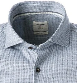 OLYMP Casual Level Five Body Fit 3220/14/11 Hemd, Jersey, Bleu meliert, Bleu -hemdenverkauf 384174 norm2