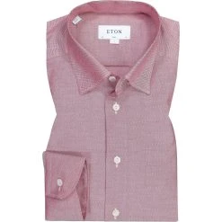 ETON Hemd 1000/02635/55 Slim Fit, Baumwolle, Bordeaux-weiß, Bordeuax