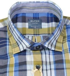 OLYMP Casual Modern Fit 4078/14/18 Hemd, Popeline, Marine-khaki kariert, Marine -hemdenverkauf 384301 norm2