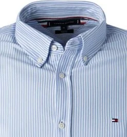 Tommy Hilfiger Hemd MW0MW23790/0A6 Slim Fit, Jersey, Hellblau-weiß gestreift, Hellblau-weiß -hemdenverkauf 384307 norm2